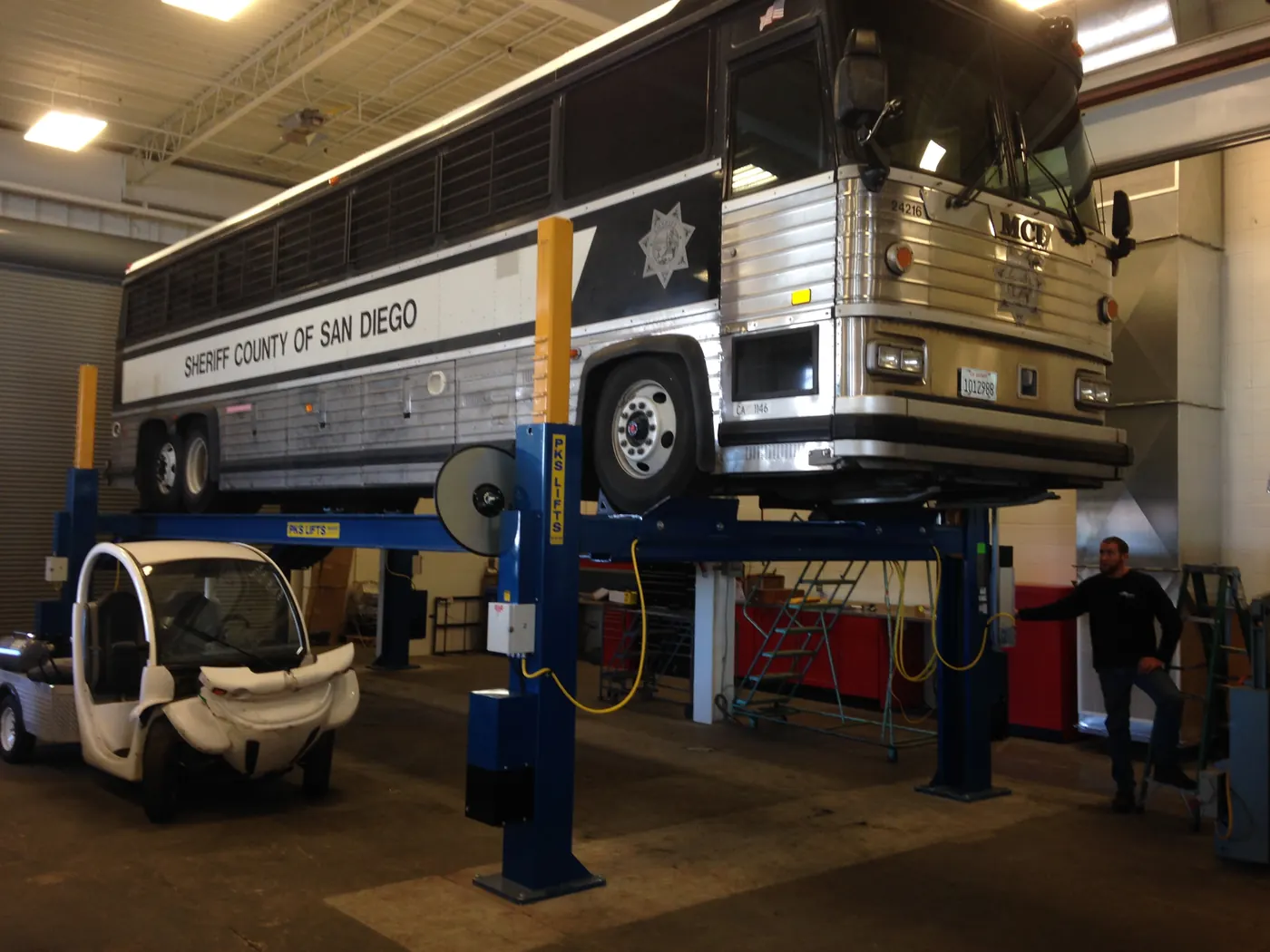 PKS 80,000 lbs 4-Post installed by Autolift & Equipment Service in Southern California