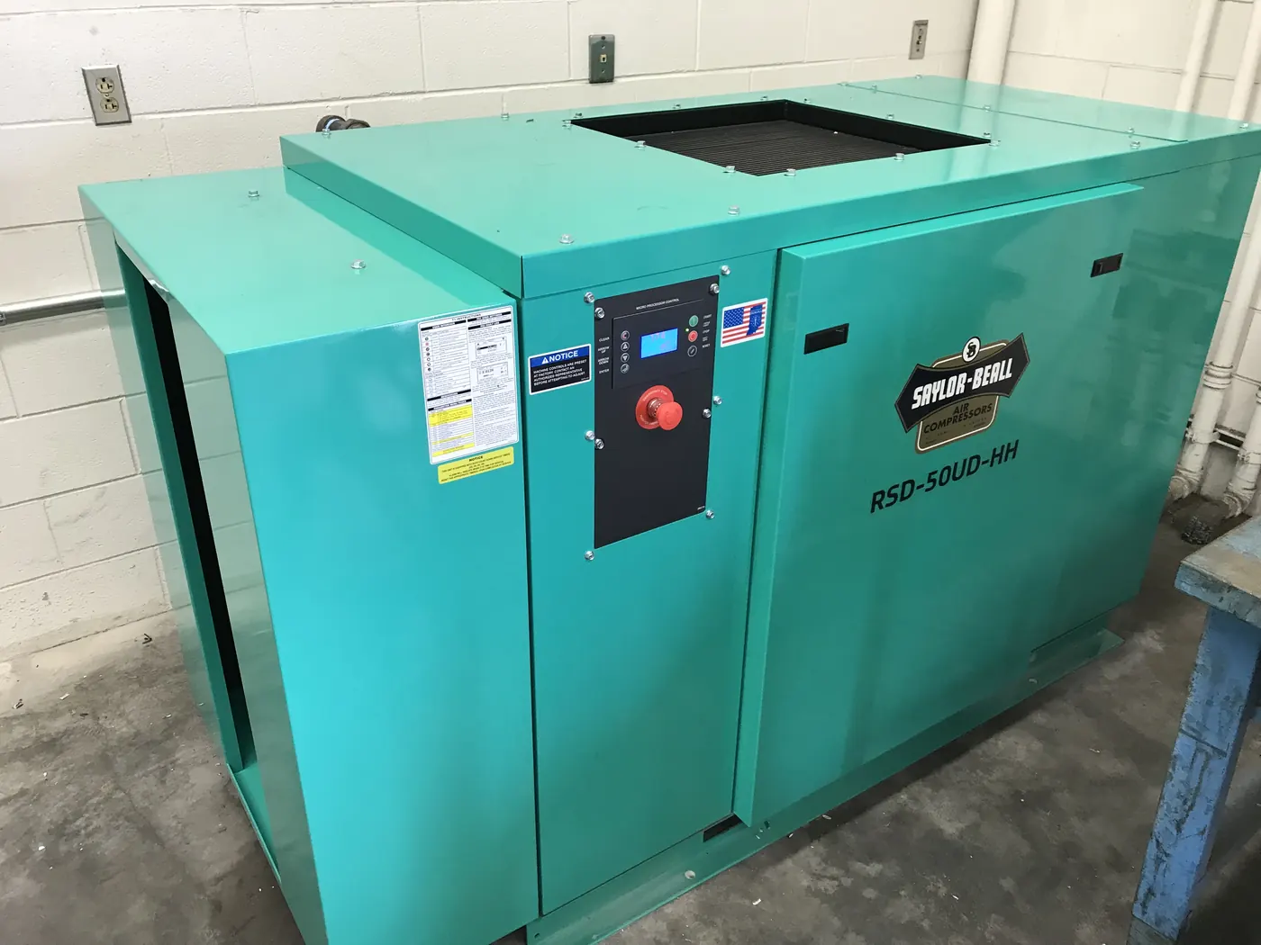 Saylor-Beall Screw Air Compressor installed by Autolift & Equipment Service in Southern California