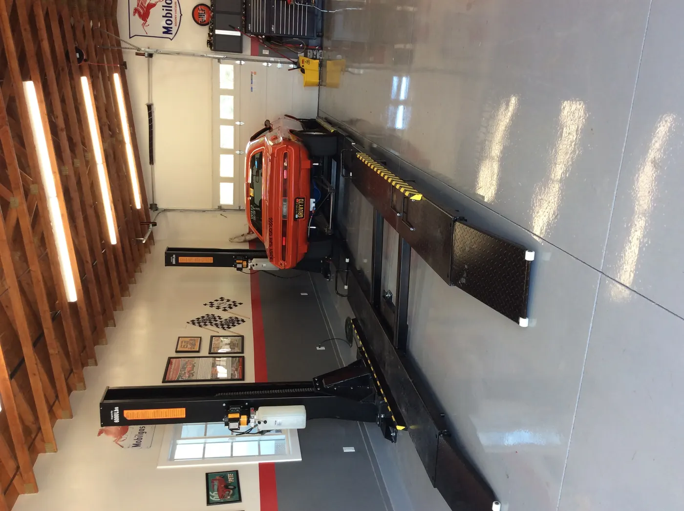 Single Post Parking Lift installed by Autolift & Equipment Service in Southern California