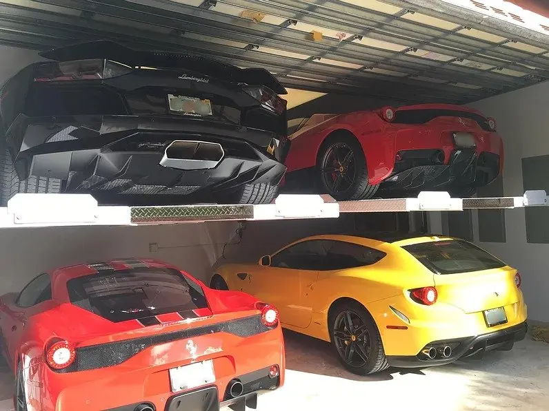 Single Post Parking Lift installed by Autolift & Equipment Service in Southern California