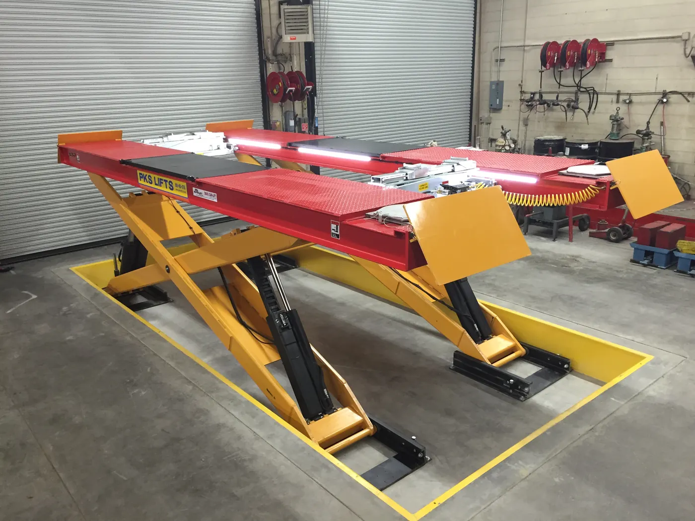 PKS 30,000 lbs Scissor Alignment Lift installed by Autolift & Equipment Service in Southern California