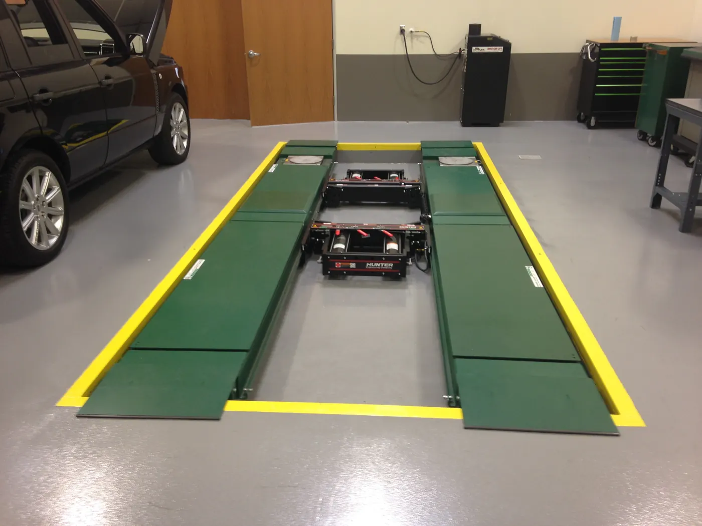 Hunter Flushmount Alignment Lift installed by Autolift & Equipment Service in Southern California